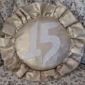 Gold Ruffled "15"  Pillow